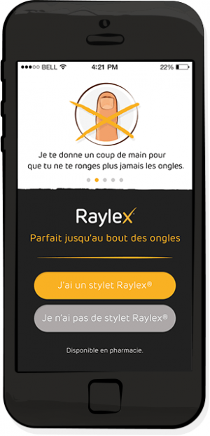 arrête de se ronger les ongles avec Raylex app